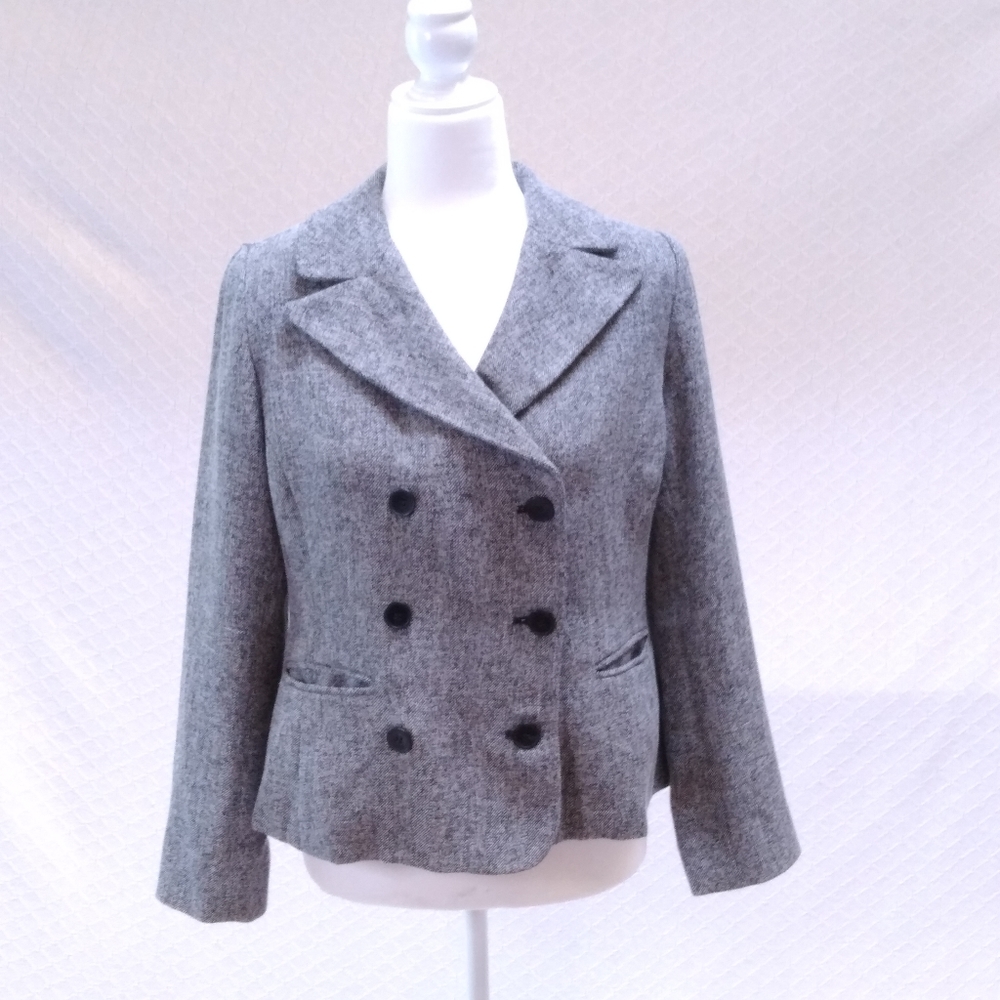 Spiegel Gray Button Up Blazer Jacket